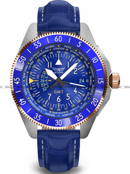 Aviator Airacobra GMT V.1.37.3.308.4 Zegarek Męski