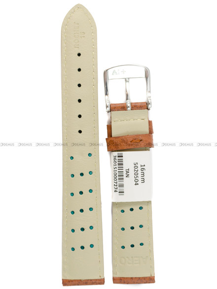 Pasek skórzany do zegarka - Rochet Buffalo 5020504 - 16 mm - Brązowy