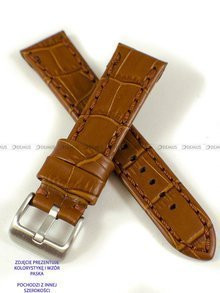 Skórzany pasek do zegarka Pacific W49.24.3.3, 24 mm, Brązowy