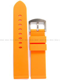 Pasek silikonowy do zegarka Balticus Deep Water Pomarańczowy - 24 mm