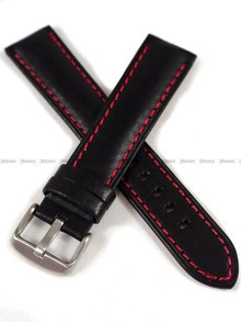 Skórzany pasek do zegarka Tekla PT11.20.1.4, 20 mm, Czarny