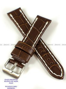 Skórzany pasek do zegarka Pacific W49.24.2.7, 24 mm, Brązowy