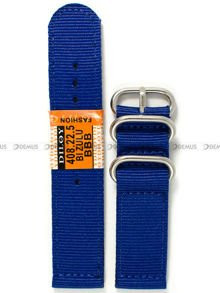 Nylonowy pasek do zegarka Diloy 408.22.5, 22 mm, Niebieski