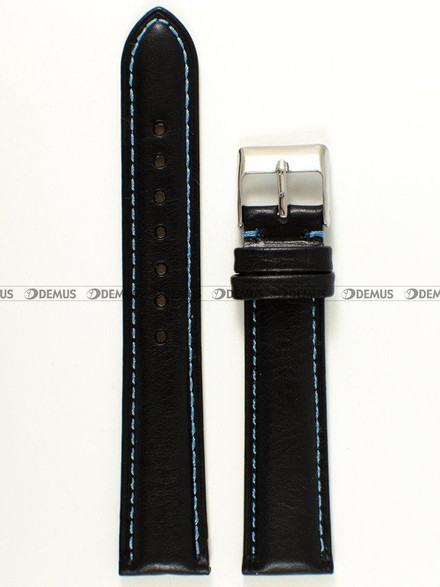 Skórzany pasek do zegarka Tekla PT24.18.1.5, 18 mm, Czarny