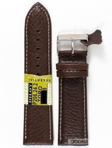 Skórzany pasek do zegarka Diloy P206.24.2, 24 mm, Brązowy