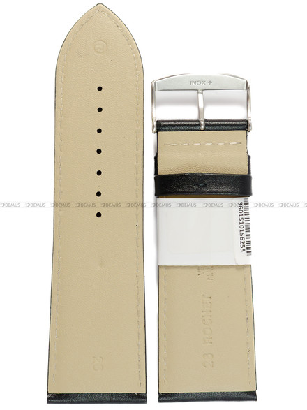 Pasek skórzany do zegarka - Rochet Neptune 7232801 - 28 mm - Czarny