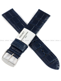 Pasek skórzany do zegarka - Rochet Charleston 5492006ST - 20 mm - Niebieski