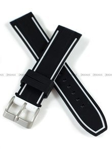 Silikonowy pasek do zegarka Demus PGS5.22.1.7, 22 mm, Czarny