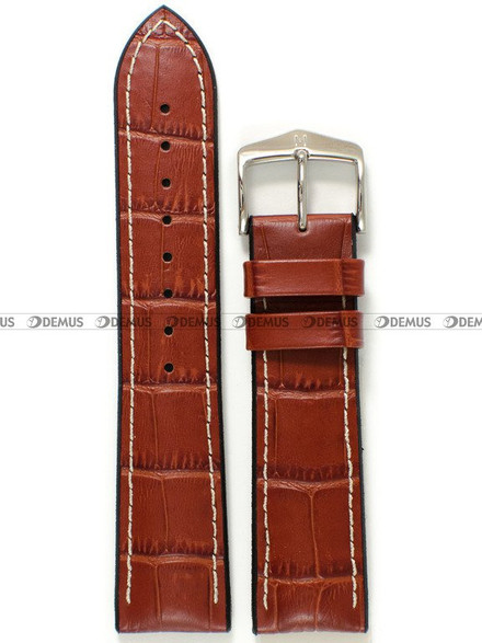 Skórzano-kauczukowy pasek do zegarka Hirsch 0925128070-2-22, 22 mm, Brązowy