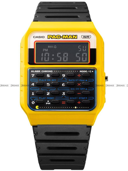 Zegarek Casio Vintage z kalkulatorem 45th PAC-MAN anniversary CA 53WPC 1BER - Edycja specjalna