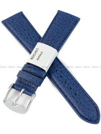 Pasek skórzany do zegarka - Rochet Buffalo 5020706 - 20 mm - Niebieski
