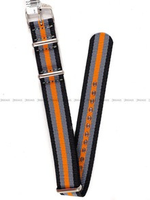 Nylonowy pasek do zegarka Morellato A01U3972A74886CR18, 18 mm, Czarny, Szary, Pomarańczowy