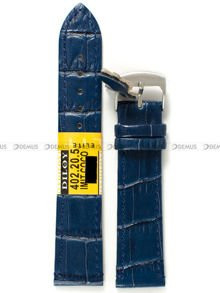 Skórzany pasek do zegarka Diloy 402.20.5, 20 mm, Niebieski