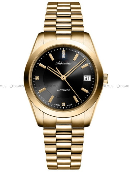 Zegarek Damski Automatyczny z Diamentami Adriatica A3802.1116AD - W zestawie rotomat