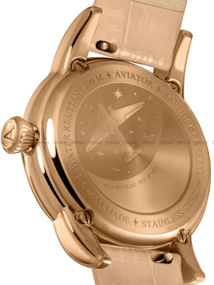 Zegarek Damski Aviator Douglas MoonFlight Diamonds Edition V.1.33.2.383.4
