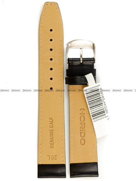Skórzany pasek do zegarka Horido 0077L.01.20S, 20 mm, Czarny