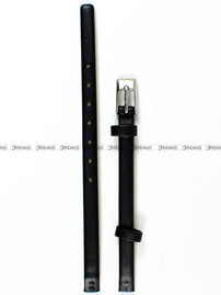 Skórzany pasek do zegarka Obaku V129LCIRB, 6 mm, Czarny