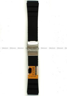 Poliuretanowy pasek do zegarka Diloy SBR34.22.1, 22 mm, Czarny