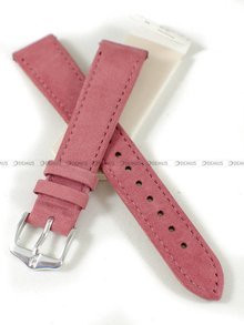 Skórzany pasek do zegarka Hirsch 03433160-2-16, 16 mm, Bordowy