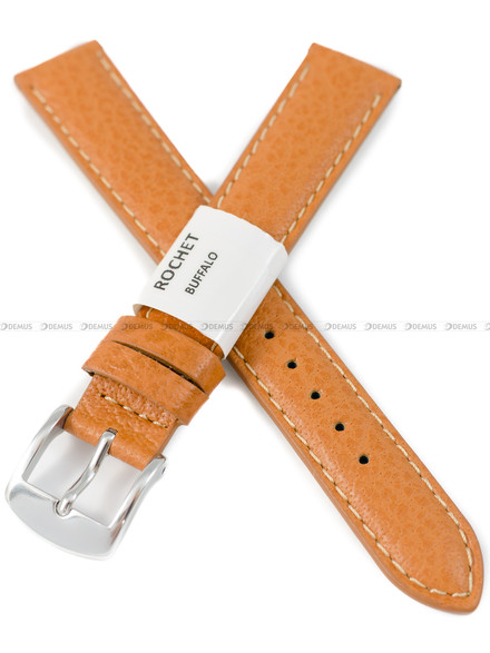 Pasek skórzany do zegarka - Rochet Buffalo 5020514 - 16 mm - Brązowy