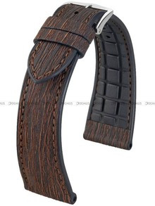 Pasek kauczukowy z do zegarka - Hirsch Bark 0935045115-2-18 - 18 mm