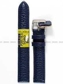 Skórzany pasek do zegarka Diloy P205.16.5, 16 mm, Niebieski