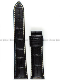 Skórzany pasek do zegarka Aviator Aviator-V.3.20.2.146.4, 22 mm, Czarny - Bez klamerki