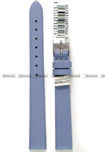 Skórzany pasek do zegarka Morellato A01X5126875066CR12, 12 mm, Niebieski