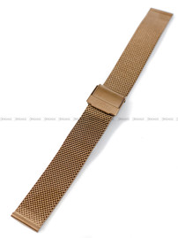Bransoleta mesh do zegarka - Pacific MS-06-2-16MM - 16 mm - Brązowa