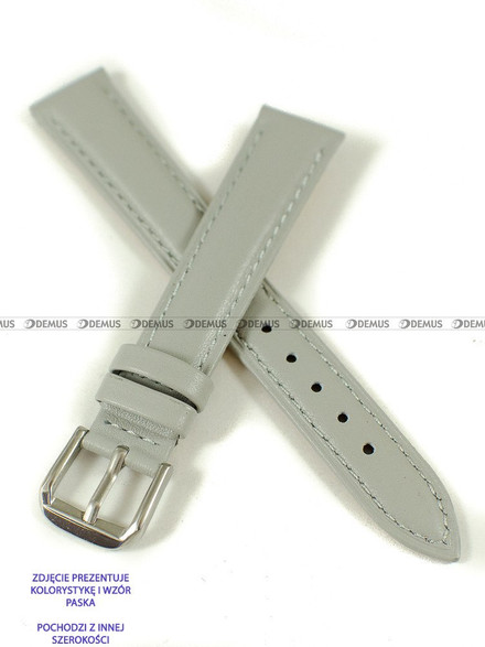 Skórzany pasek do zegarka Pacific W94.14.6.6, 14 mm, Szary
