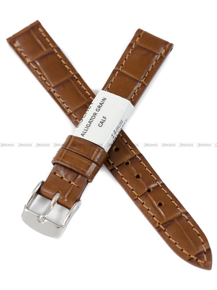 Pasek skórzany do zegarka - Rochet Charleston 5491404ST - 14 mm - Brązowy