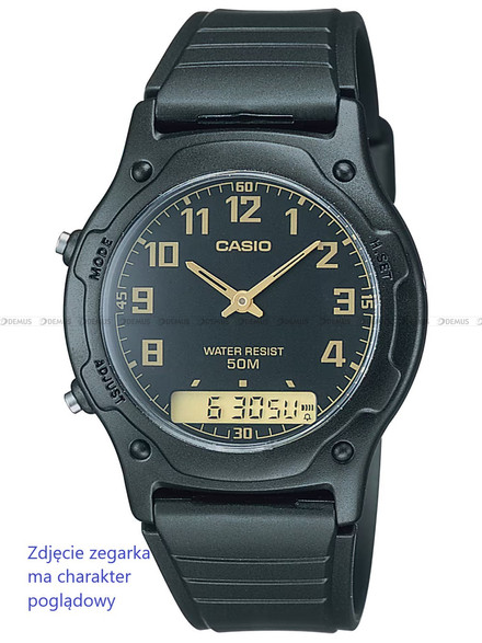 Pasek z tworzywa do zegarków Casio AW-49H - 19 mm