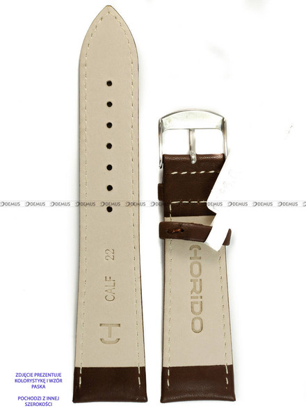 Pasek skórzany do zegarka - Horido 0188.02.24S - 24 mm
