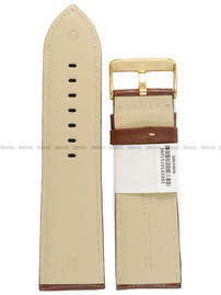 Pasek skórzany do zegarka - Rochet Aviator 5522603 - 26 mm - Brązowy beżowe przyszycie