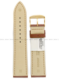 Pasek skórzany do zegarka - Rochet Miami 5412203ST - 22 mm - Brązowy