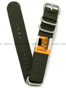 Nylonowy pasek do zegarka Diloy 409.22.27, 22 mm, Zielony