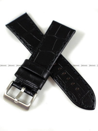 Skórzany pasek do zegarka Pacific W49.24.1.1, 24 mm, Czarny