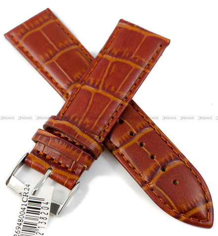 Skórzany pasek do zegarka Morellato A01X2269480041CR24, 24 mm, Brązowy
