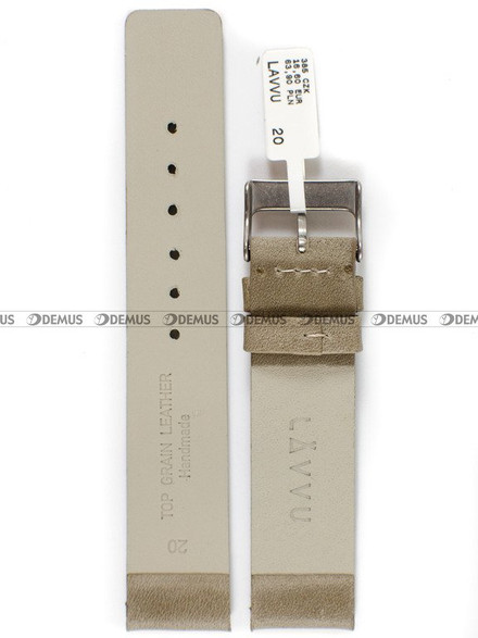 Skórzany pasek do zegarka LAVVU LSCUF20, 20 mm, Beżowy