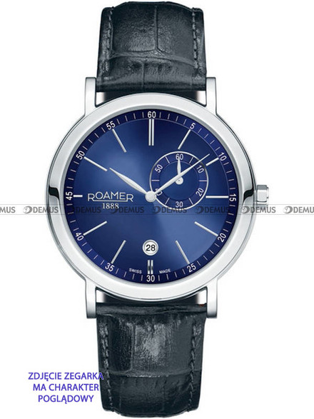 Pasek skórzany do zegarka Roamer 934950 41 45 05 - 22 mm - bez zapięcia
