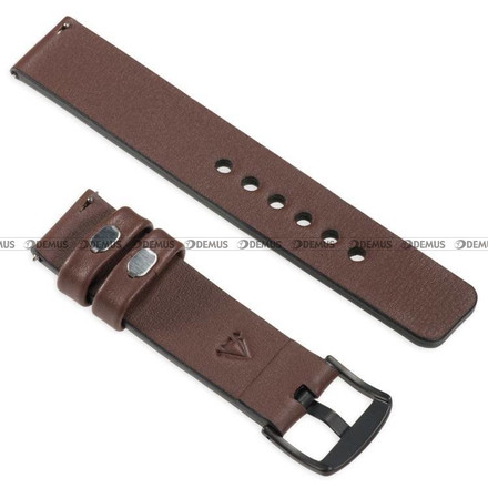 Skórzany pasek do zegarka moVear WQU0S010000BKMM18B1, 18 mm, Brązowy