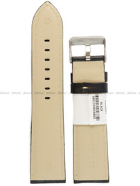 Pasek skórzany do zegarka - Rochet Aviator 5520801 - 22 mm - Czarny beżowe przyszycie