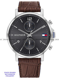 Skórzany pasek do zegarka Tommy Hilfiger Tommy-Hilfiger-1710416, 22 mm, Brązowy