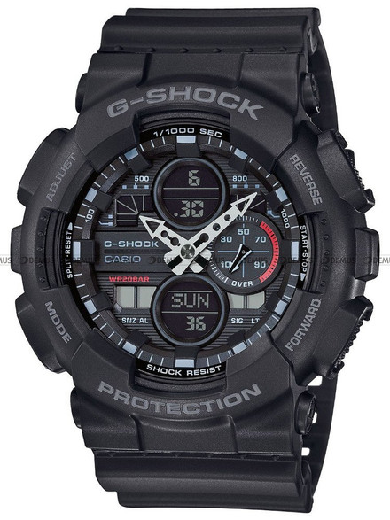 Zegarek Casio G-SHOCK Radio Controlled GA-140-1A1ER Męski, Kwarcowy, Wskazówkowo-Elektroniczny