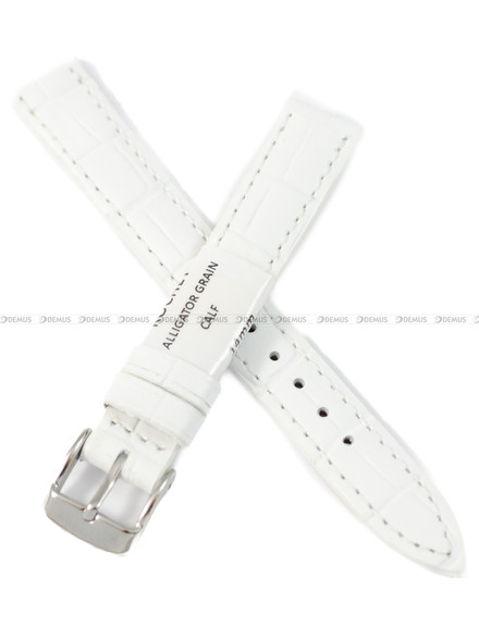 Pasek skórzany do zegarka - Rochet Charleston 5491402ST - 14 mm - Biały