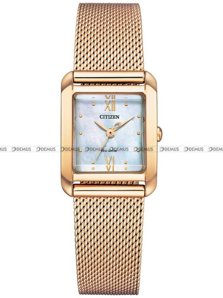 Citizen Square Eco-Drive EW5593-64D Zegarek Damski - Limitowana Edycja - dodatkowy pasek w zestawie