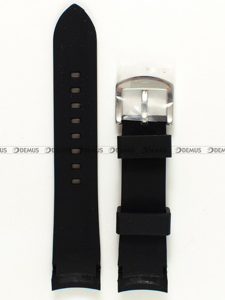 Silikonowy pasek do zegarka Vostok VE-N-1-Rocket-22-Silicon-Black-S, 22 mm, Czarny