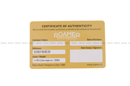 Zegarek Damski Roamer Venus Diamond 601857 48 89 20