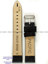Skórzany pasek do zegarka Pacific W79.22.1.1, 22 mm, Czarny