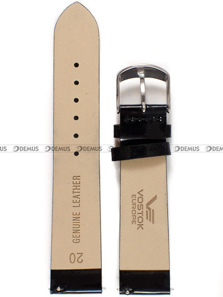 Skórzany pasek do zegarka Vostok Undine-skórzany-niebieski-croco-różowa-, 20 mm, Niebieski